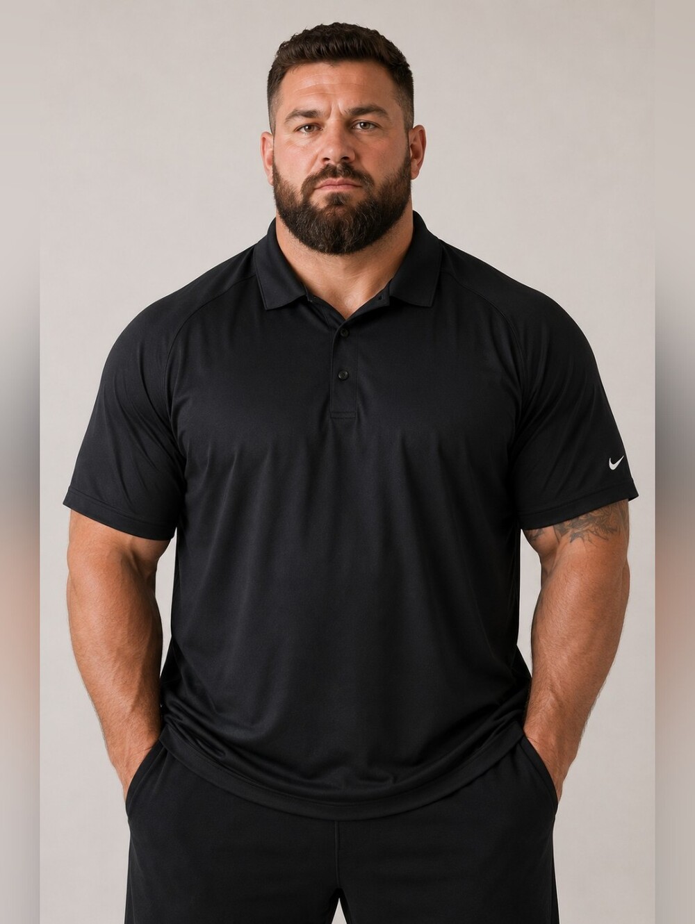 ◼️🏌‍♂️Nike Dri-FIT Black Performance Golf Polo Shirt Men's 2XL/XXL Activewear